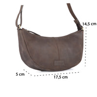 Borsa a mezzaluna Rio in pelle di bufalo, vista 8