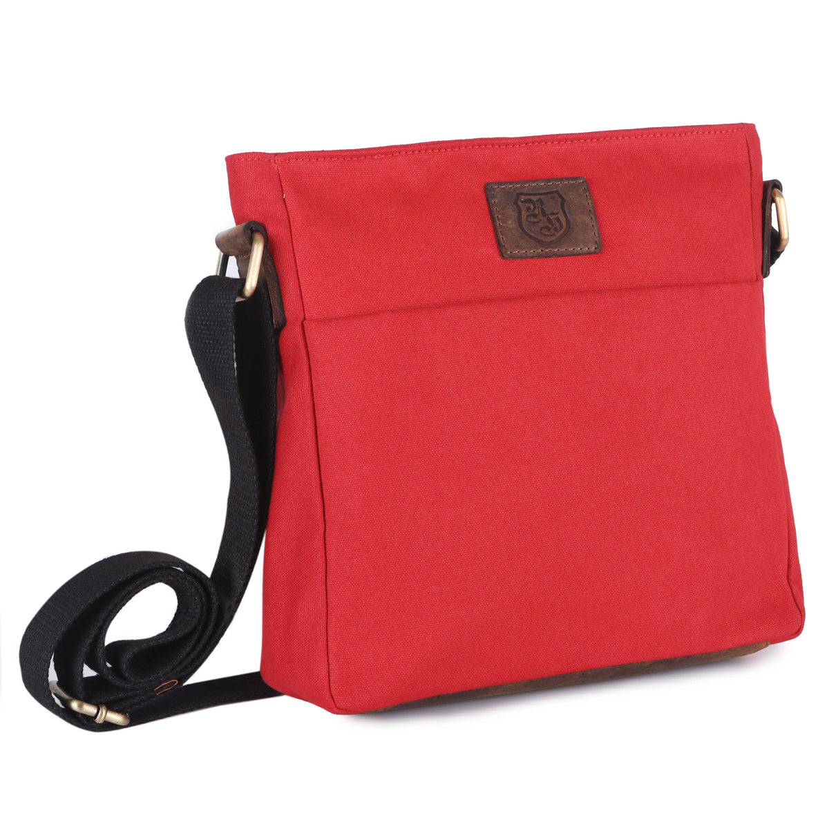 Shoulder Bag Recycled PET made of recycled PET with genuine leather in red, view 21