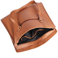 Savage bruin dameshandtas collectie van buffelleer, aanzicht 19