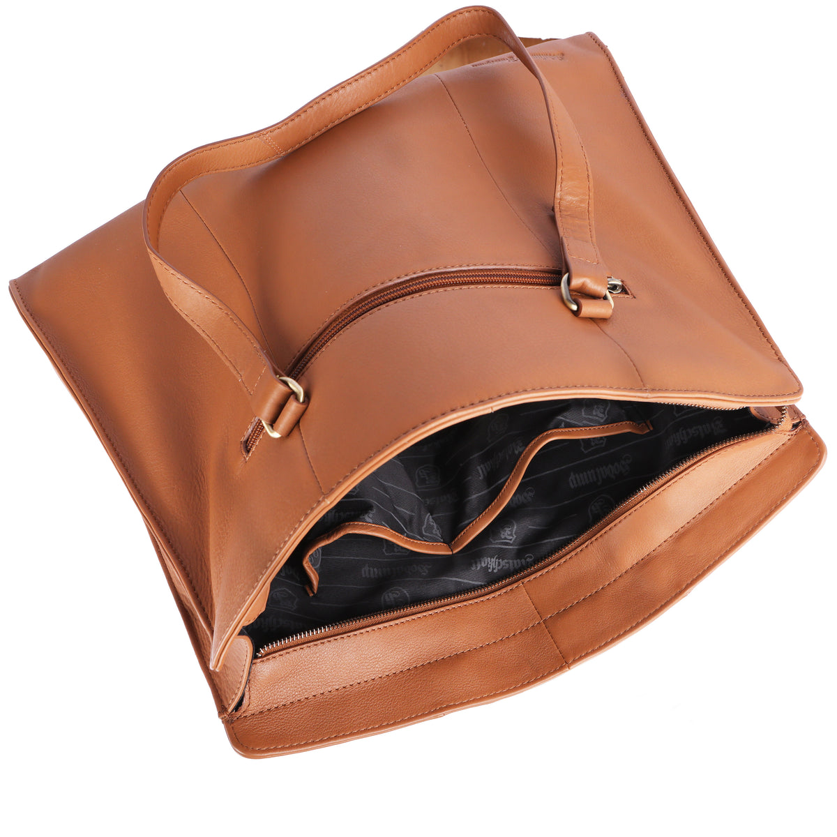 Savage bruin dameshandtas collectie van buffelleer, aanzicht 19