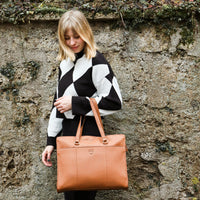 Savage bruin dameshandtas collectie van buffelleer, aanzicht 16