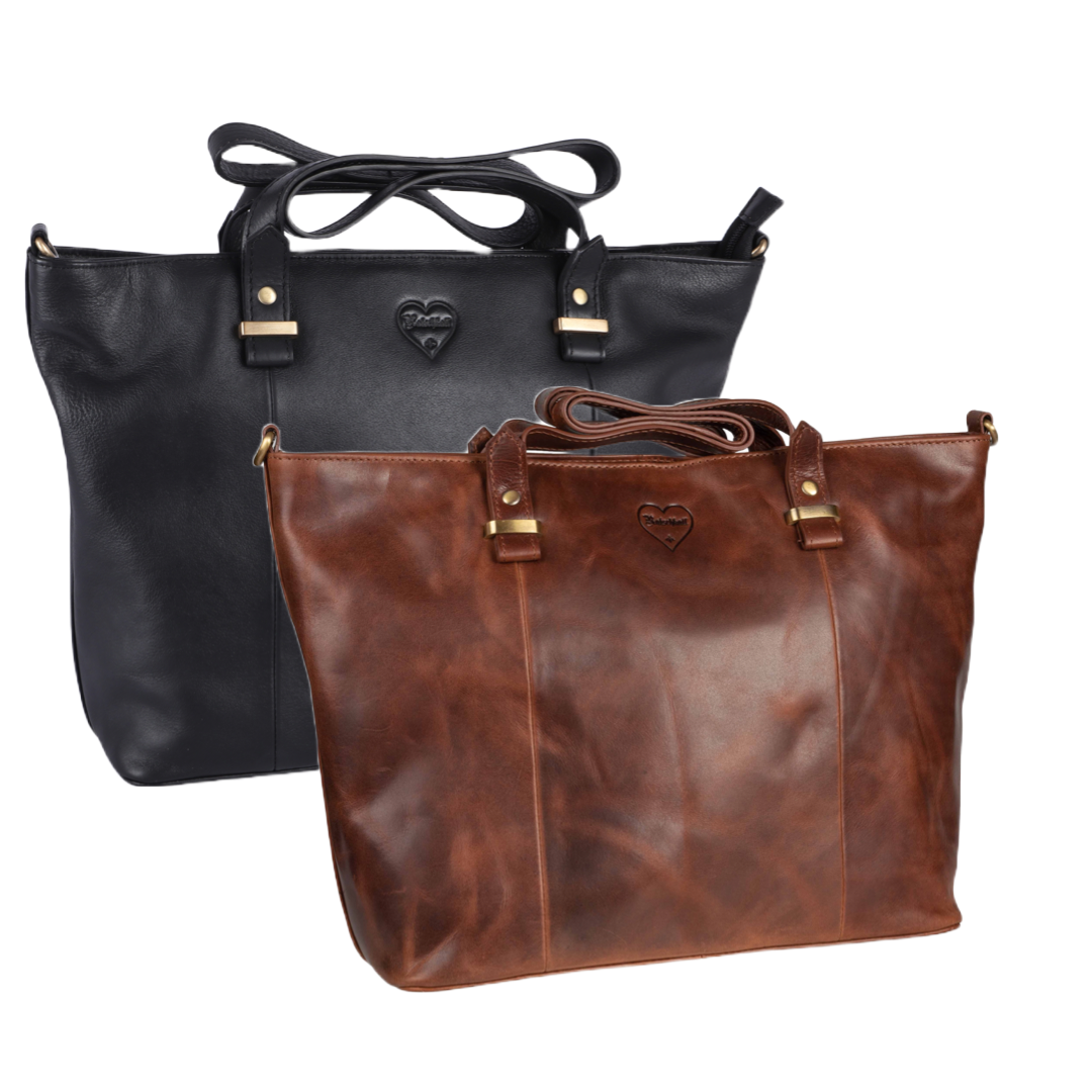 Shopper Handbag Luise made of buffalo leather, view 6