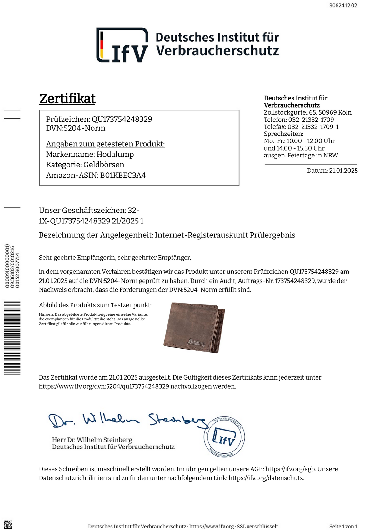 Hodalump Classic Geldbörse aus Büffelleder, Ansicht 11