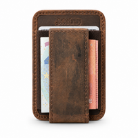 Slim Smartphone Pouch made of buffalo leather, view 2