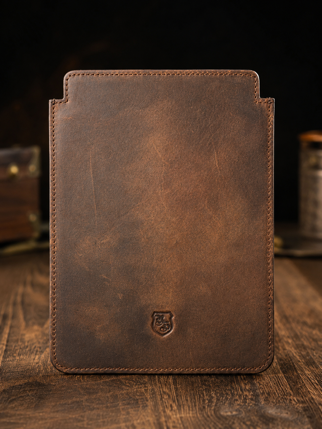 Borsa per iPad in pelle di bufalo, vista 2