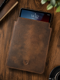 Borsa per iPad in pelle di bufalo, vista 3