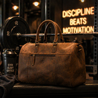 Hand Luggage & Gym Bag made of buffalo leather