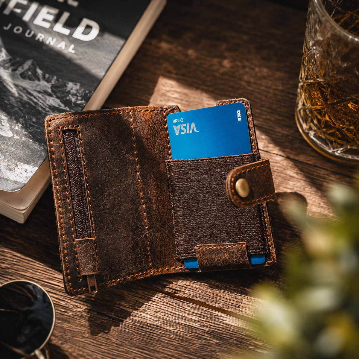 Portafoglio Super Slim in pelle di bufalo, vista 3