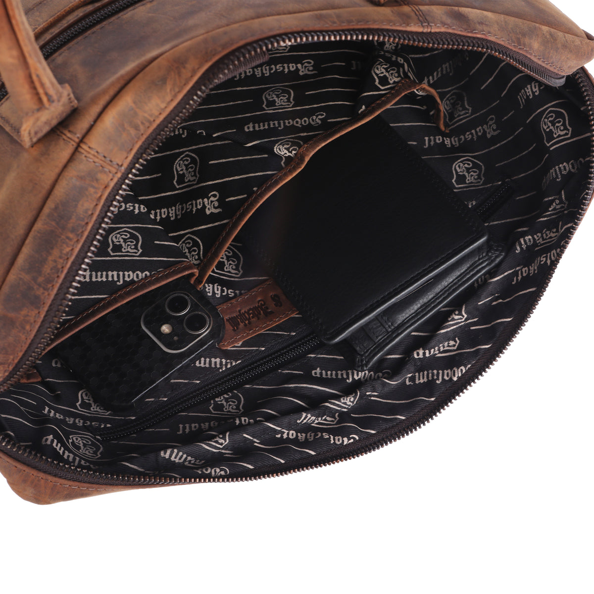 Business Bag Gecko made of buffalo leather in brown, view 11