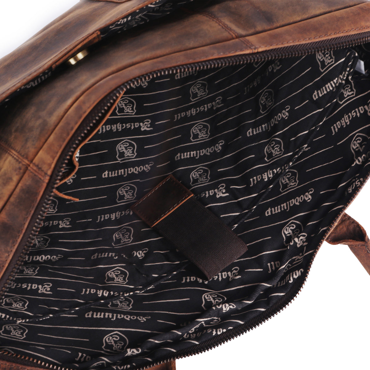 Business Bag Gecko made of buffalo leather in brown, view 9