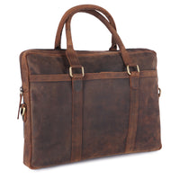 Business Bag Gecko made of buffalo leather in brown, view 7