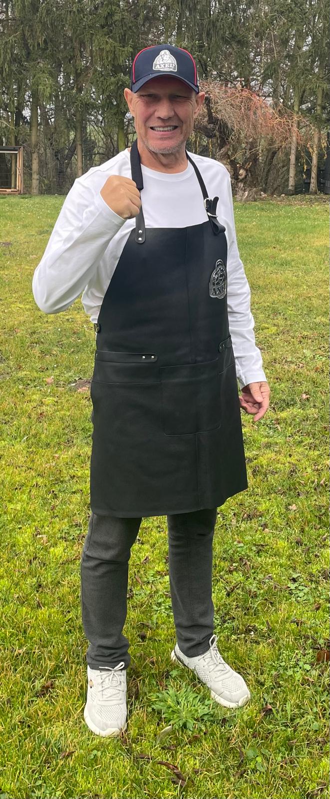 Gilet da barbecue Axel Schulz in pelle di bufalo, vista 3