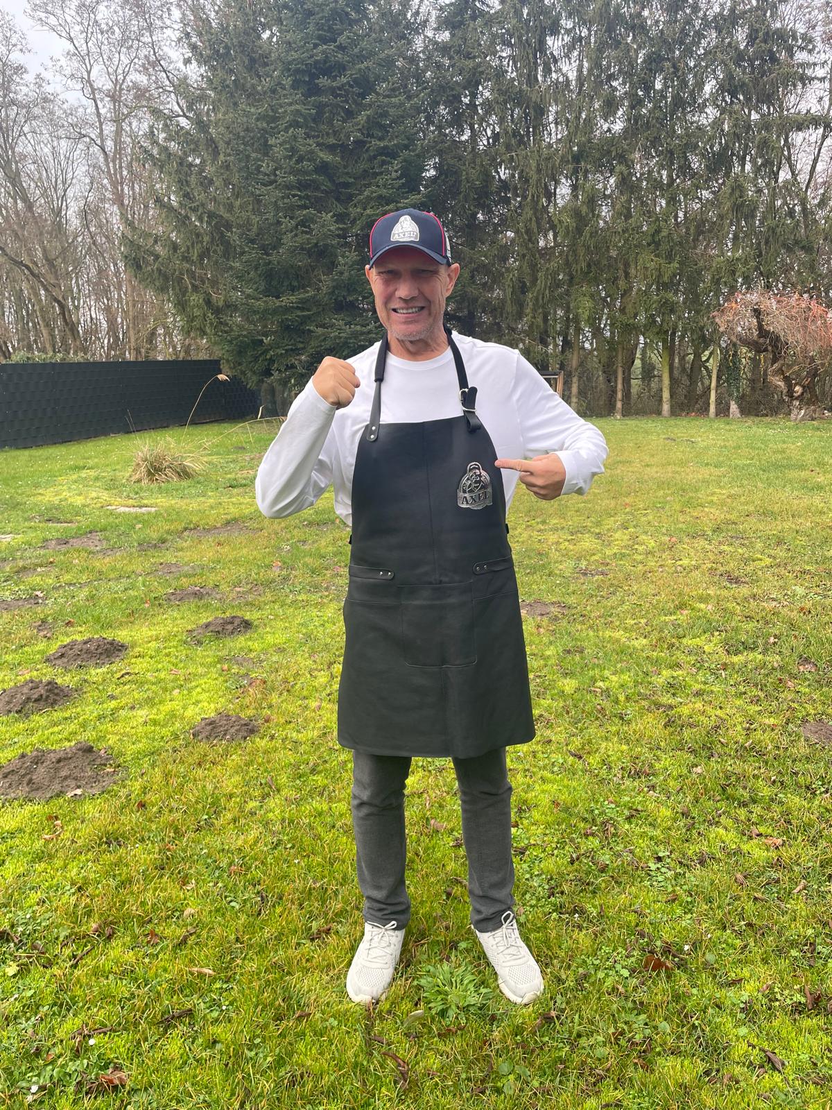 Gilet da barbecue Axel Schulz in pelle di bufalo, vista 2