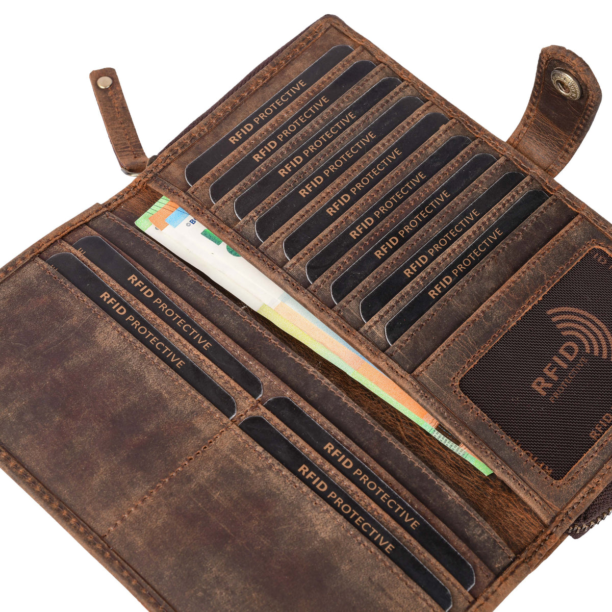 Large Wallet Soferl made of buffalo leather, view 4