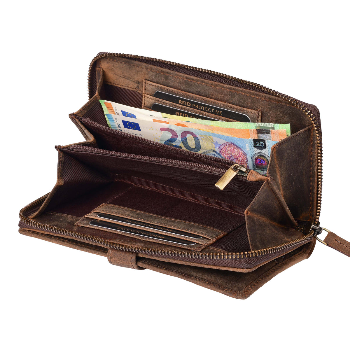 Large Wallet Soferl made of buffalo leather, view 5