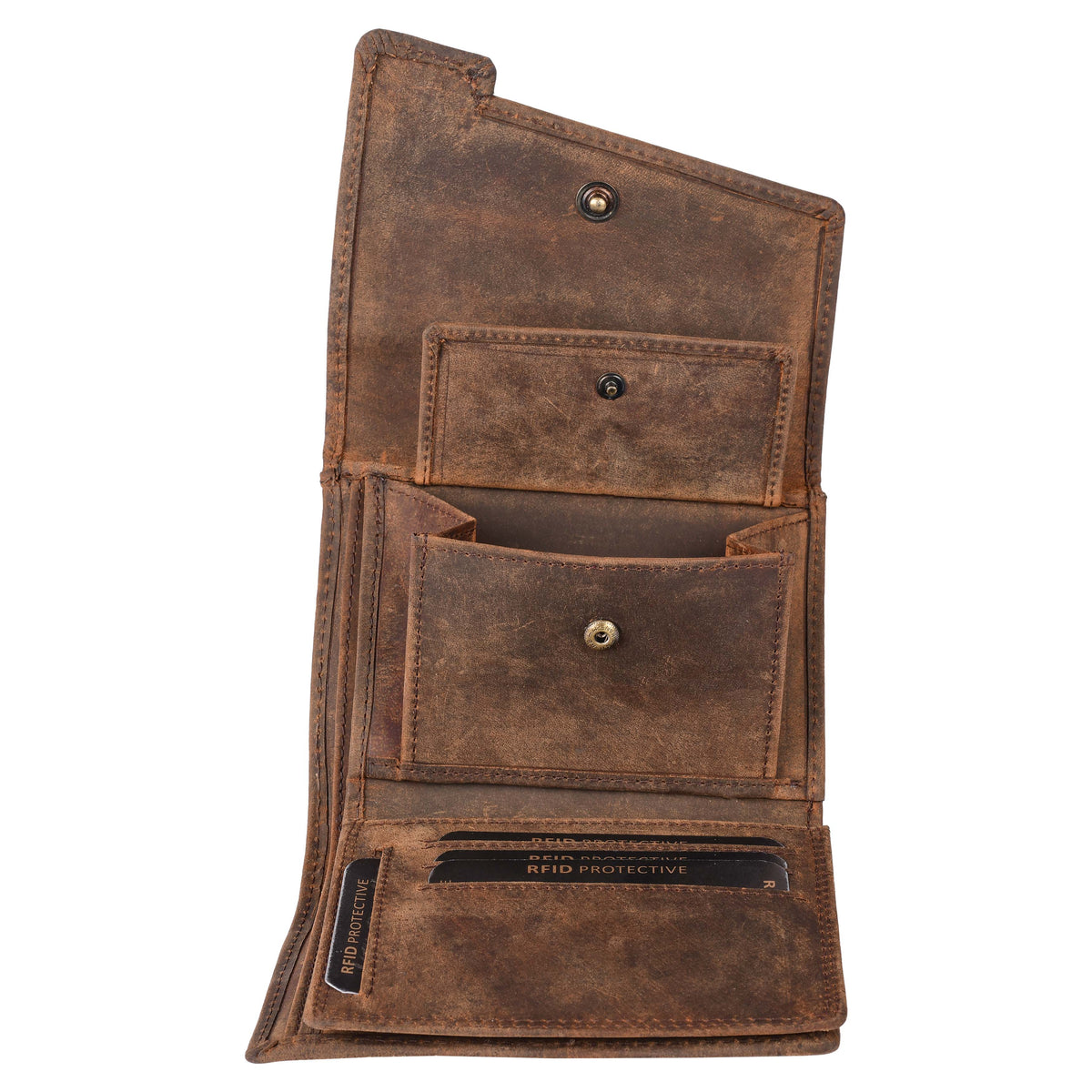 Portefeuille moyen Uschi en cuir de buffle, vue 6