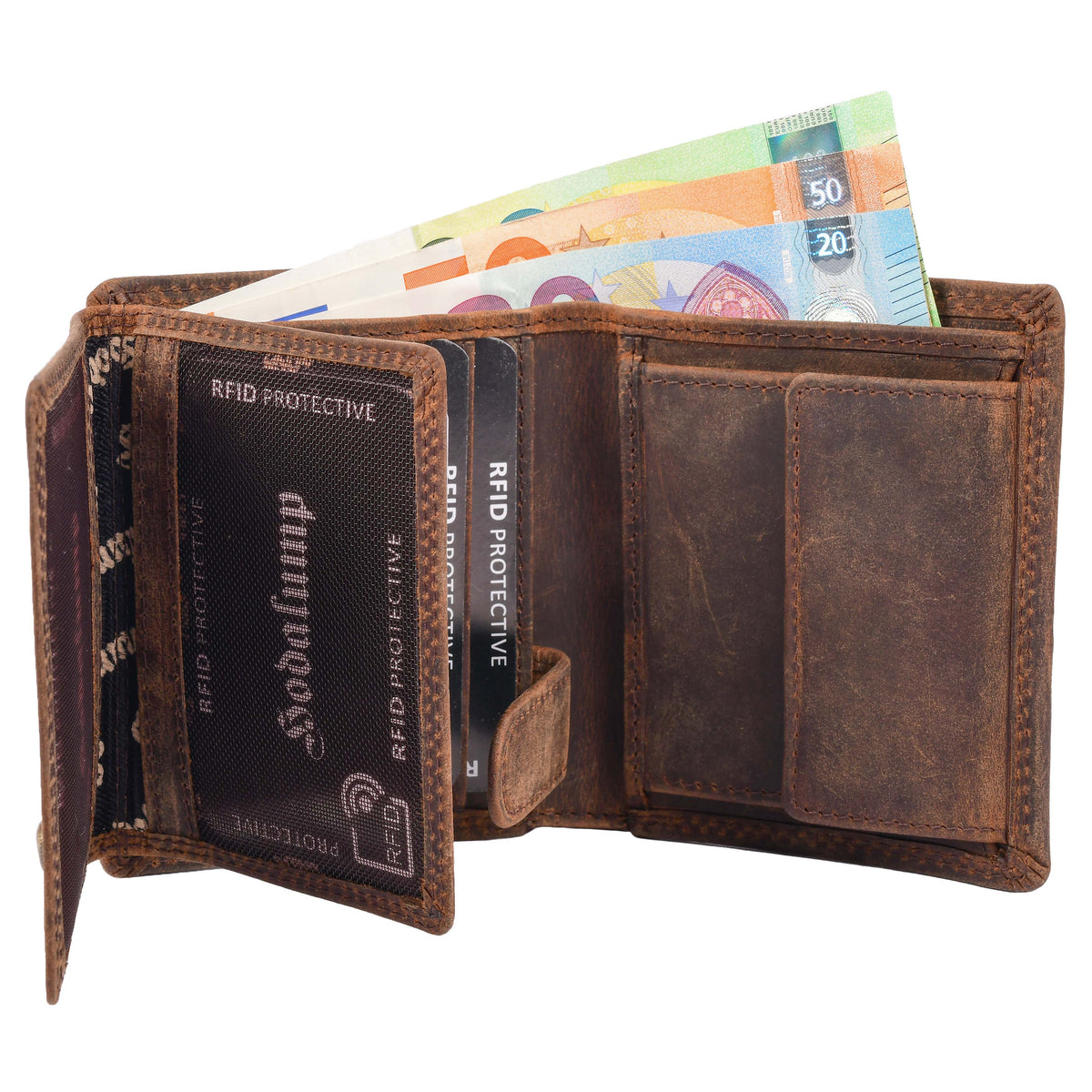 Medium Wallet Guggi made of genuine leather, view 3