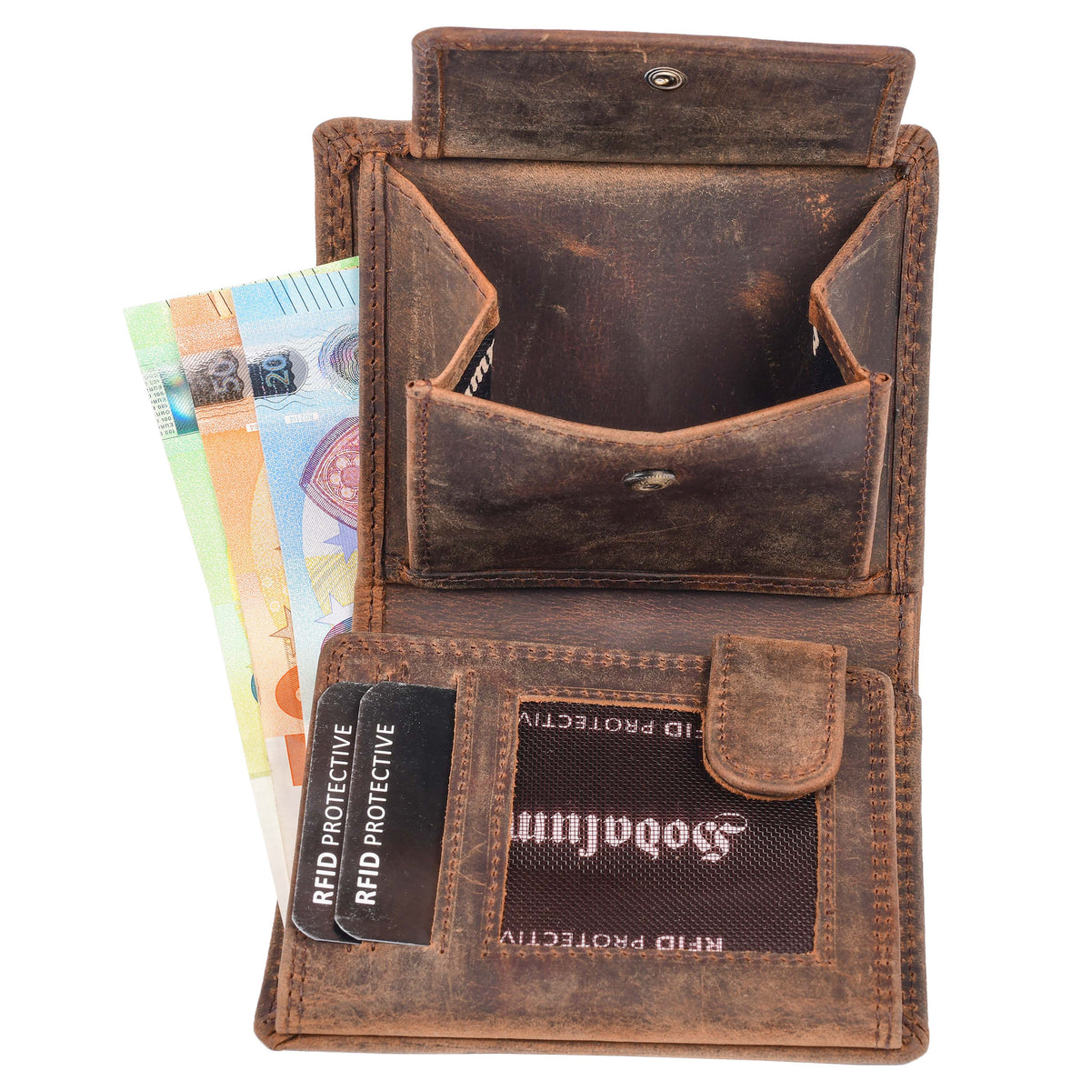 Medium Wallet Guggi made of genuine leather, view 4