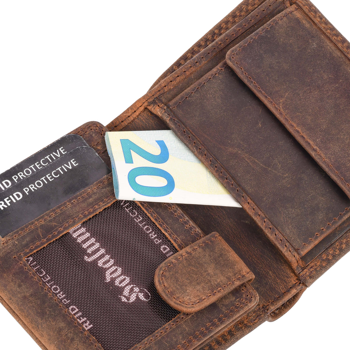Medium Wallet Guggi made of genuine leather, view 5