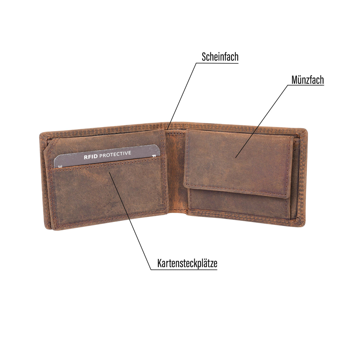 Buam Jeans Wallet made of buffalo leather, view 6