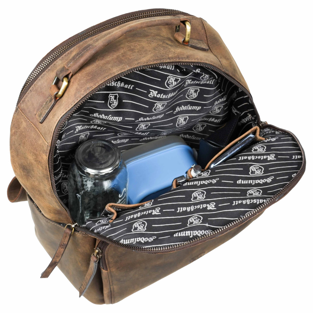 Zaino Classic Pako in pelle di bufalo, vista 9