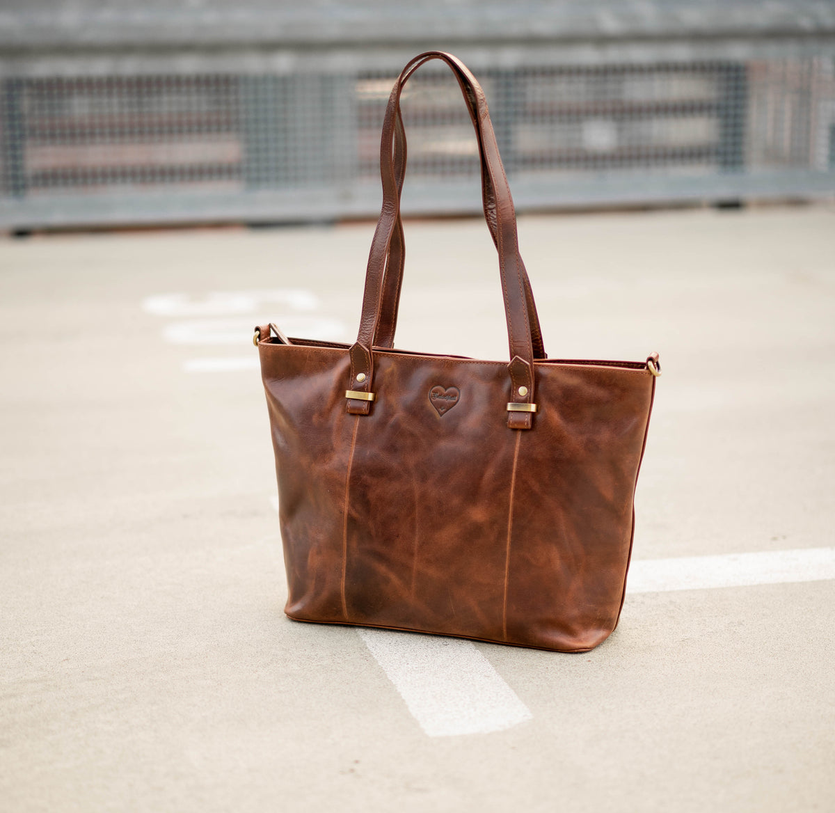 Shopper Handbag Luise made of buffalo leather, view 3