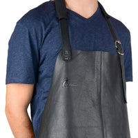 Gilet da grigliata in pelle di bufalo nero, vista 16