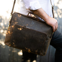 Large Laptop Bag Daniel made of buffalo leather, view 7